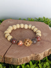 Load image into Gallery viewer, Soapstone, Leopard Jasper & Wood Diffuser DIY Bracelet Kit