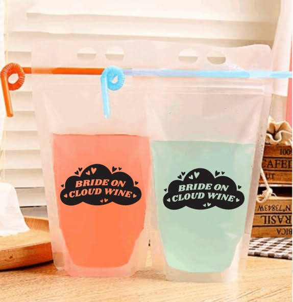 Adult Drink Pouches With Straw, Adult Beverage Pouch, Bridesmaid