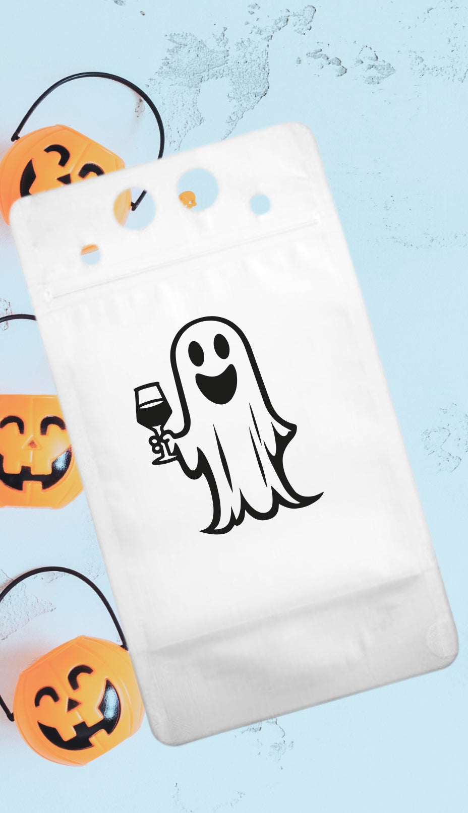 Adult Drink Pouch Halloween Ghost