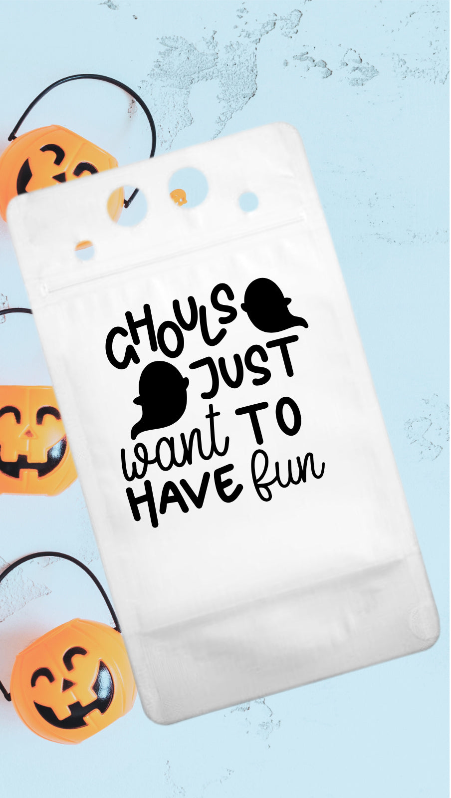 Adult Drink Pouch Halloween Ghouls Just want to have fun