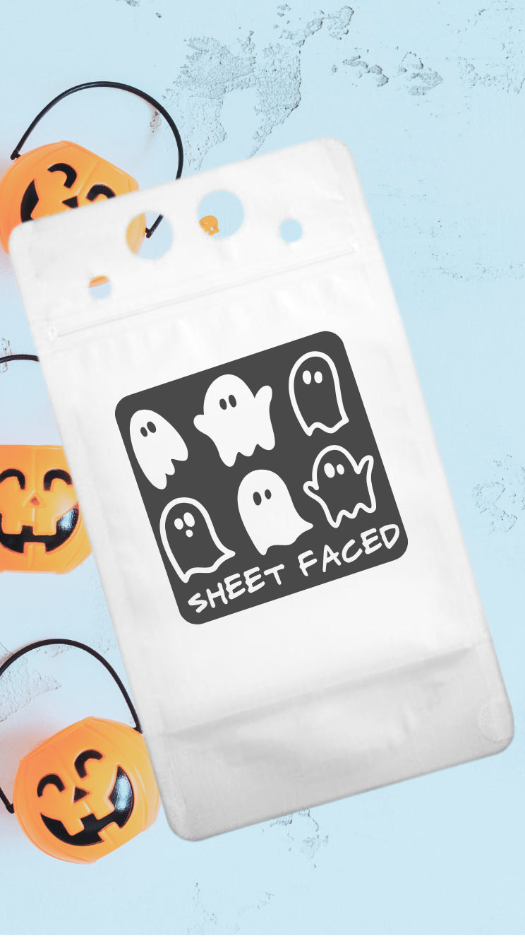 Adult Drink Pouch Halloween Sheet Faced