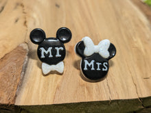 Load image into Gallery viewer, Mr &amp; Mrs. mickey &amp; Minnie head stud Earrings

