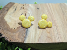 Load image into Gallery viewer, Mickey Yellow Sparkle Stud Earrings
