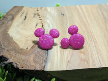 Load image into Gallery viewer, Mickey Pink Sparkle Stud Earrings
