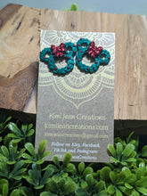 Load image into Gallery viewer, Minnie Green Wreath with Bow Stud Earrings
