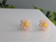 Load image into Gallery viewer, Peach Camellia Stud Earrings
