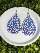 Load image into Gallery viewer, Dotted Wood Tear Drop Earrings
