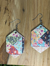 Load image into Gallery viewer, Patchwork Wood  Earrings

