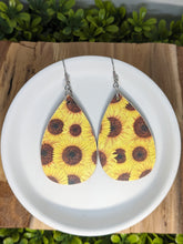 Load image into Gallery viewer, Sunflower Wood Earrings
