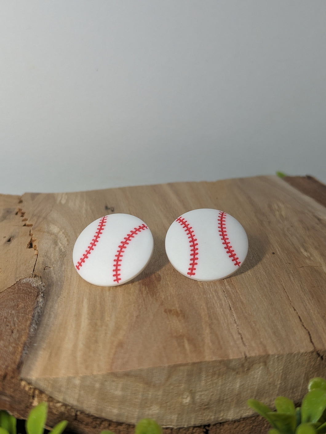 Baseball Stud Earrings Large