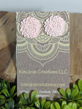 Load image into Gallery viewer, Hydrangea Light  Pink  Flower Stud Earrings
