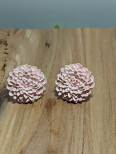 Load image into Gallery viewer, Hydrangea Light  Pink  Flower Stud Earrings
