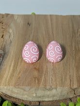 Load image into Gallery viewer, Easter Egg Swirl Stud Earrings- Pink

