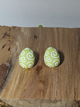 Load image into Gallery viewer, Easter Egg Swirl Stud Earrings- Green
