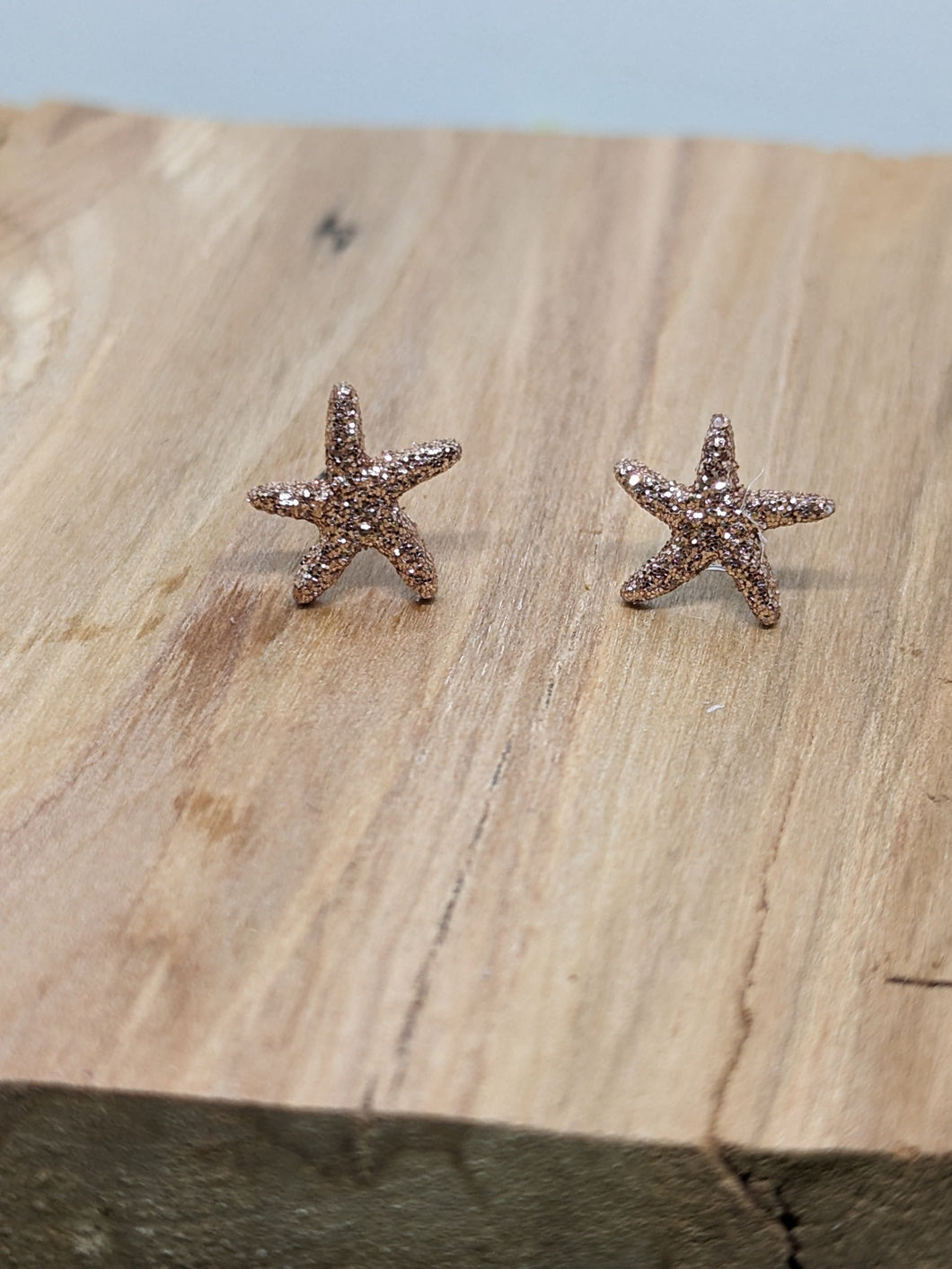 Dainty Sparkle Starfish Stud Earrings