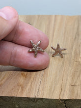 Load image into Gallery viewer, Dainty Sparkle Starfish Stud Earrings

