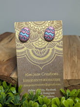 Load image into Gallery viewer, Easter Egg Stud Earrings- Purple &amp; Blue
