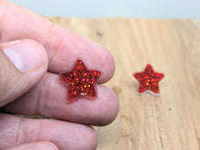 Load image into Gallery viewer, Red Star Stud Earrings
