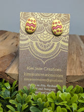 Load image into Gallery viewer, Easter Egg Stud Earrings- Pink &amp; Yellow
