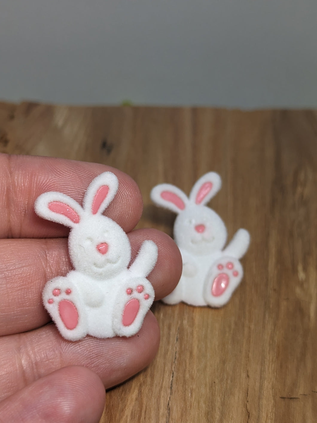 White Bunny Stud Earrings
