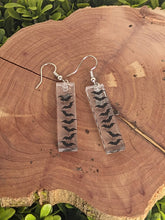 Load image into Gallery viewer, Bat Resin Rectangle Earrings
