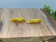 Load image into Gallery viewer, Crayon Skinny Yellow Stud Earring

