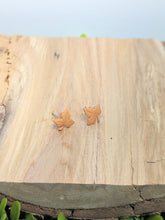 Load image into Gallery viewer, Leaf Tiny Fall Stud Earrings
