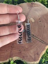 Load image into Gallery viewer, Bat Resin Rectangle Earrings
