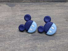 Load image into Gallery viewer, Mickey Navy &amp; Baby Blue Stud Earring
