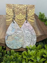 Load image into Gallery viewer, Map Wood Earrings
