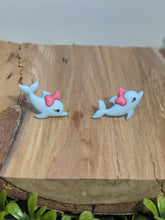 Load image into Gallery viewer, Dolphin stud earrings
