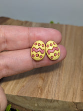 Load image into Gallery viewer, Easter Egg Stud Earrings- Pink &amp; Yellow
