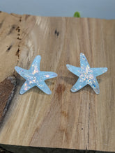 Load image into Gallery viewer, Starfish Blue Large  Stud Earrings
