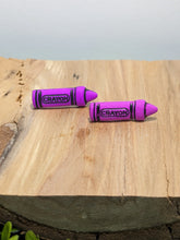 Load image into Gallery viewer, Crayon Purple Stud Earring
