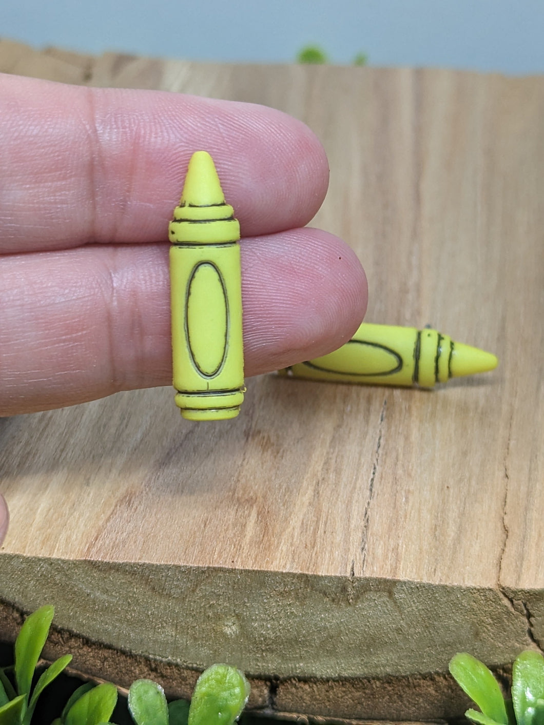 Crayon Skinny Highlighter Yellow Stud Earring
