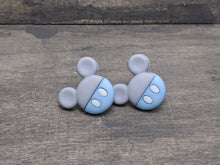Load image into Gallery viewer, Mickey Grey &amp; Baby Blue Stud Earring
