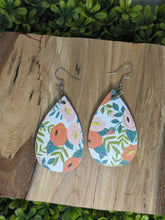 Load image into Gallery viewer, Coral Floral Wood Earrings
