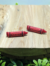 Load image into Gallery viewer, Crayon Skinny Red Stud Earring
