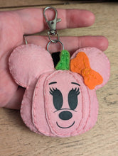 Load image into Gallery viewer, Mrs. Mouse Pink Pumpkin Bag Charm
