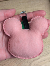 Load image into Gallery viewer, Mrs. Mouse Pink Pumpkin Bag Charm
