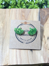 Load image into Gallery viewer, Green Alien Stud Earrings
