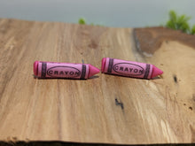 Load image into Gallery viewer, Crayon Skinny Pink Stud Earring
