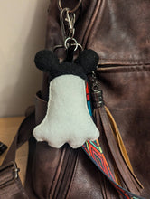 Load image into Gallery viewer, Mr. Mouse Ghostie Bag Charm with hat

