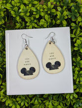 Load image into Gallery viewer, You Are Magic Wood Teardrop earrings

