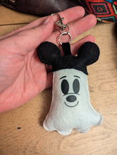 Load image into Gallery viewer, Mr. Mouse Ghostie Bag Charm with hat
