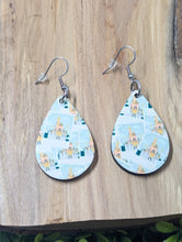 Load image into Gallery viewer, Polaroid Castle Wood Teardrop earrings
