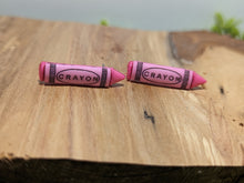 Load image into Gallery viewer, Crayon Skinny Pink Stud Earring
