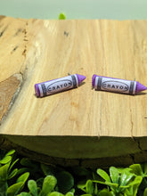 Load image into Gallery viewer, Crayon Skinny Lilac Stud Earring
