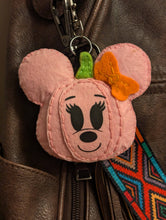Load image into Gallery viewer, Mrs. Mouse Pink Pumpkin Bag Charm
