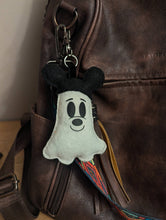 Load image into Gallery viewer, Mr. Mouse Ghostie Bag Charm with hat
